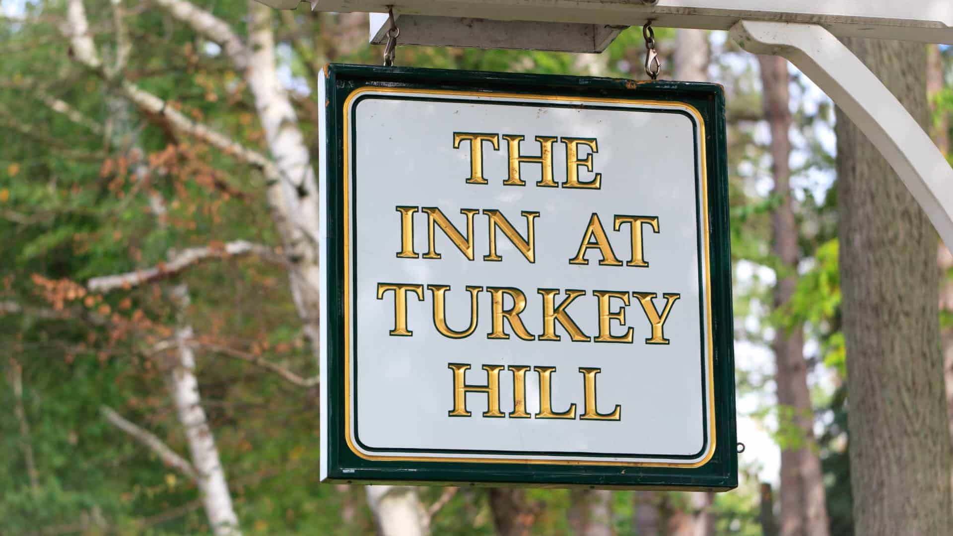 The Inn at Turkey Hill wooden sign